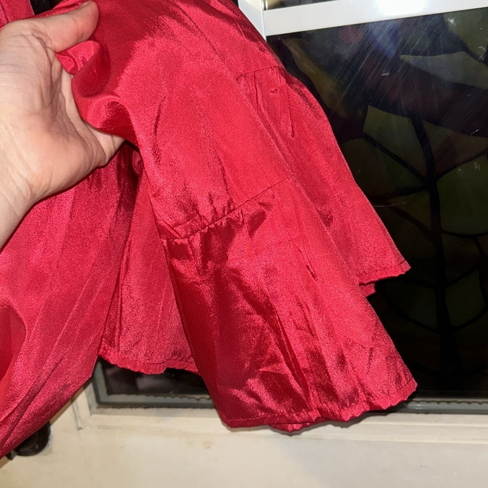 ASOS BEAUTIFUL RUBY RED BACKLESS FLOOR LENGTH DRESS π - Picture 7 of 11